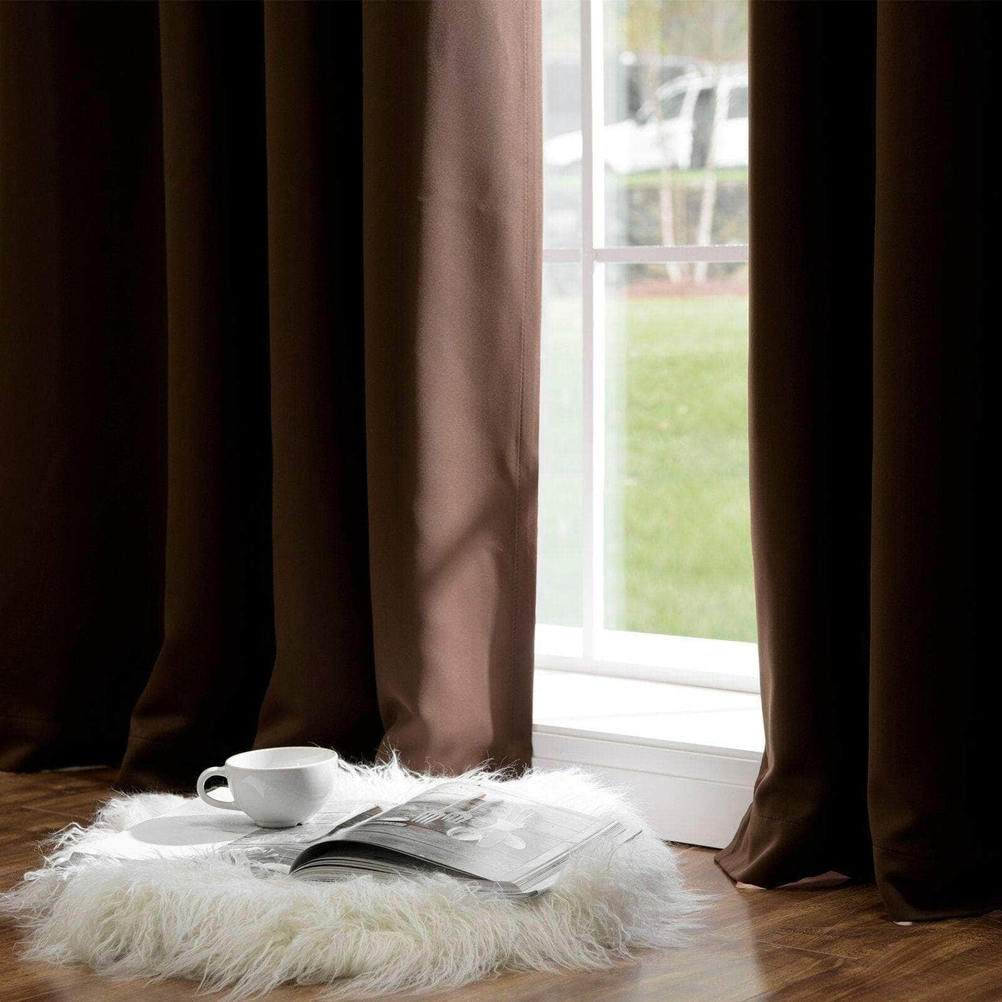 Penguin Group Curtains Dark Brown Velvet RikTig curtain