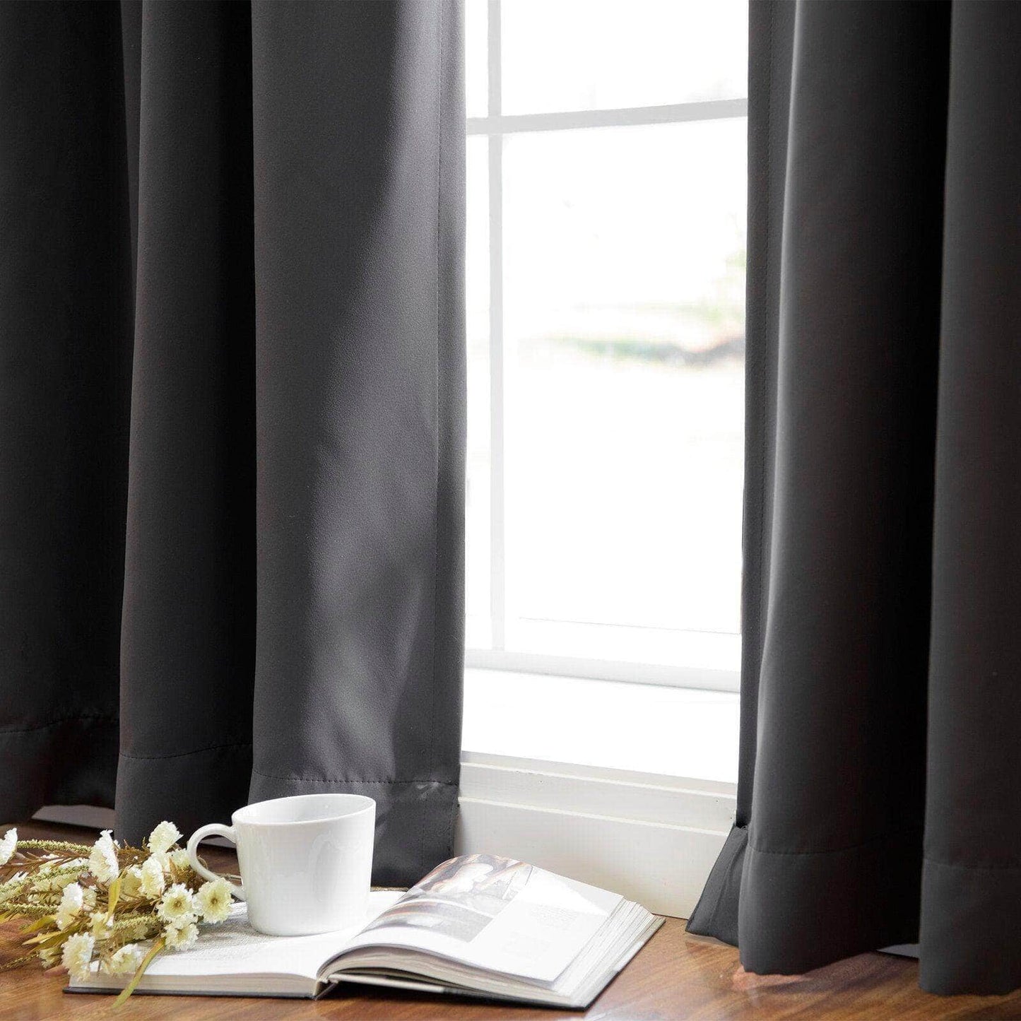 Penguin Group Curtains Dark Grey Velvet RikTig curtain