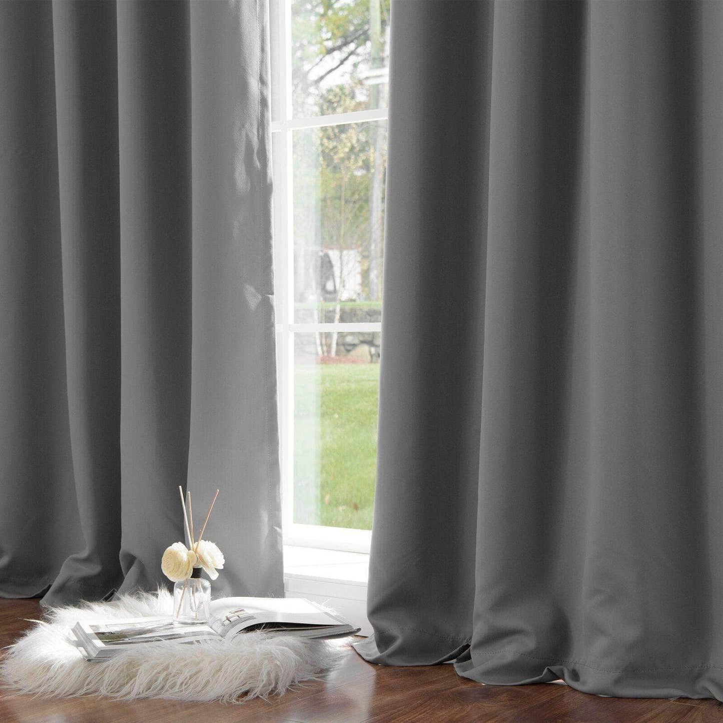 Penguin Group Curtains Grey Velvet RikTig curtain