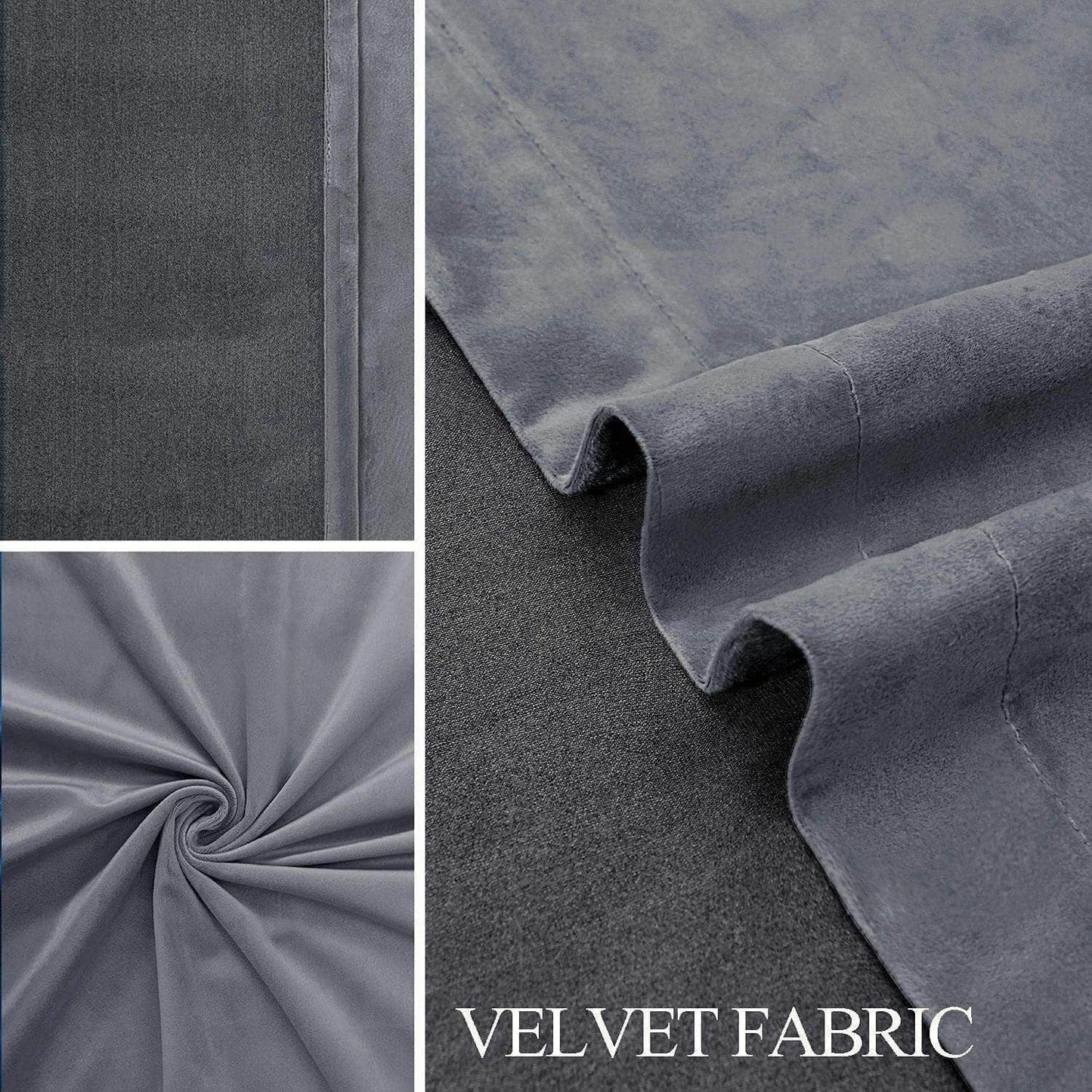 Penguin Group Curtains Grey Velvet RikTig curtain