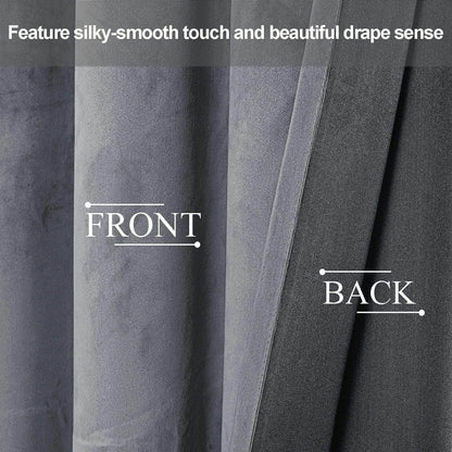 Penguin Group Curtains Grey Velvet RikTig curtain