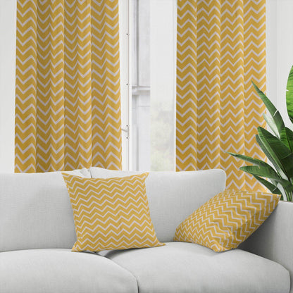 Penguin Group Curtains Yellow Zigzag Rik-Tig Curtain