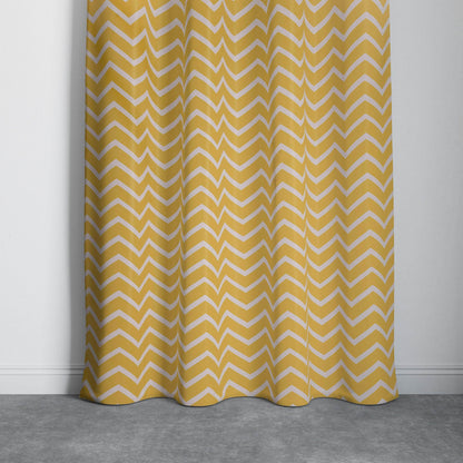 Penguin Group Curtains Yellow Zigzag Rik-Tig Curtain