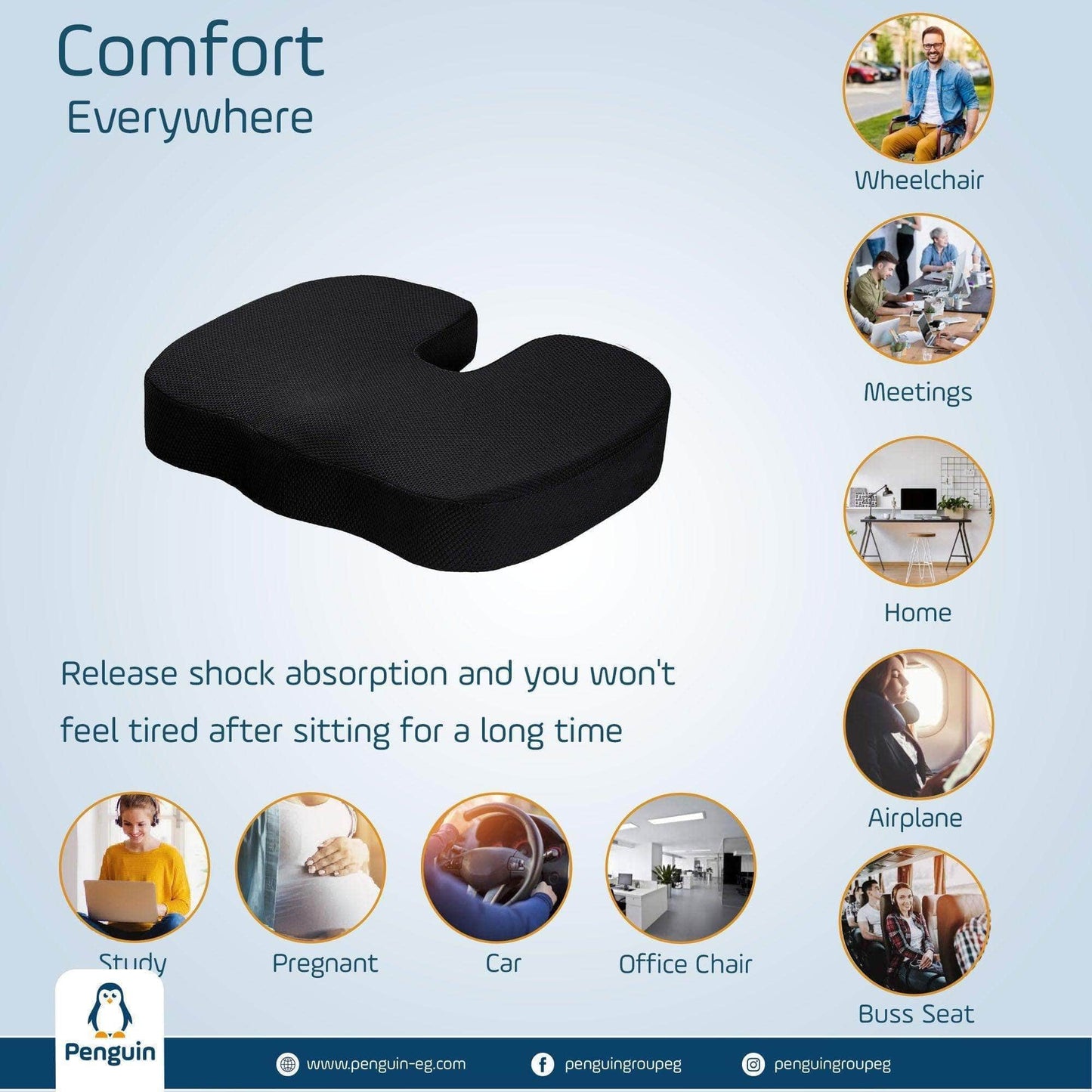 Penguin Group Cushions Coccyx Premium Cushion