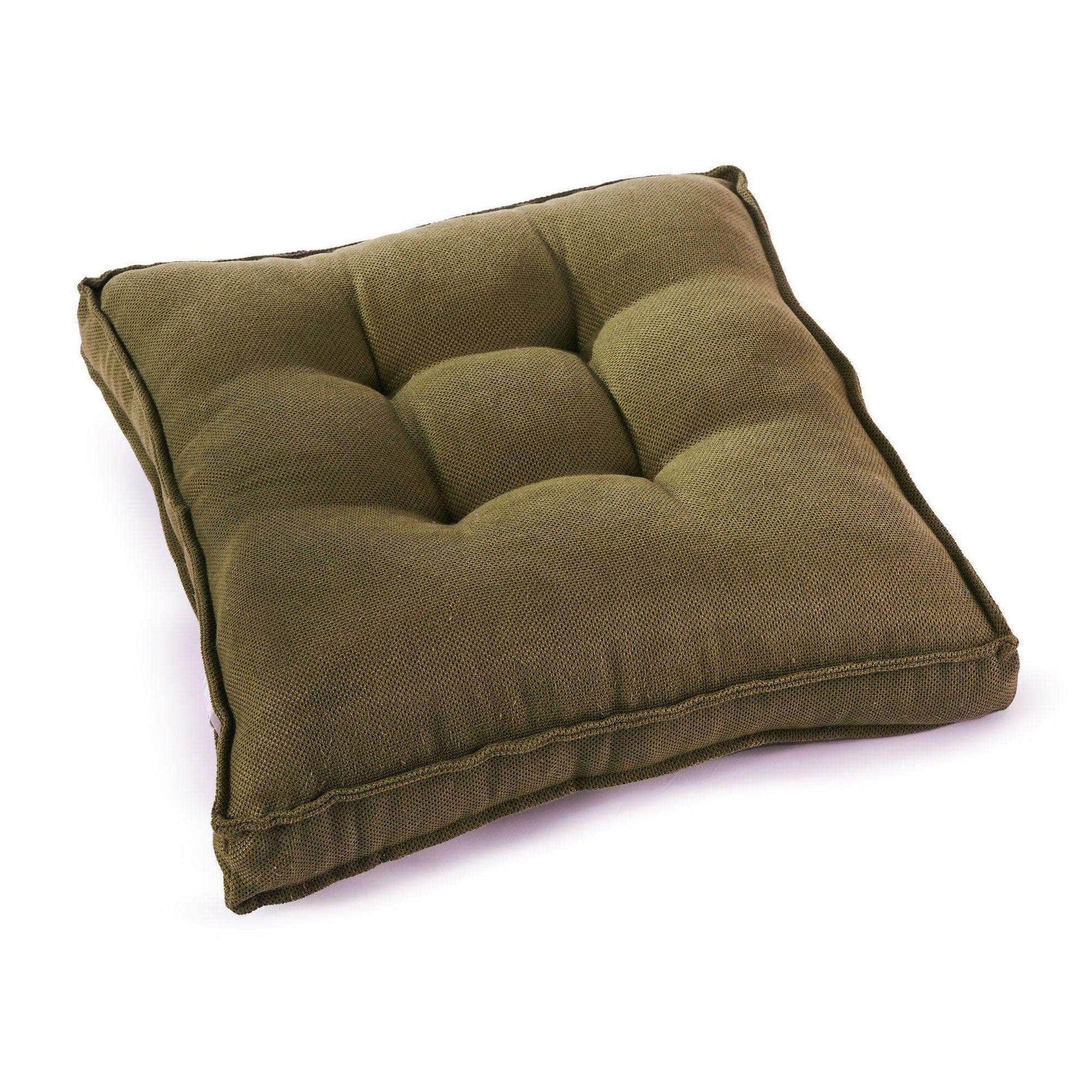 Penguin Group Cushions Oil Green Cotton Square Cushion 45×45×7 cm