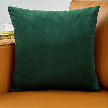 Penguin Group Dark Green Solid Velvet Throw Pillows