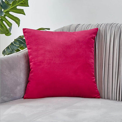 Penguin Group Dark Pink Solid Velvet Throw Pillows
