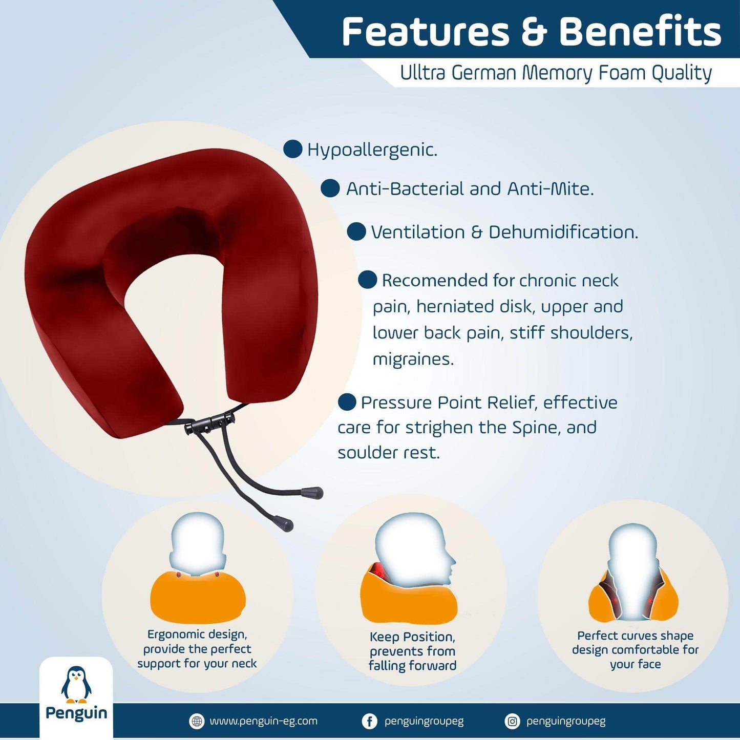 Penguin Group Paramedicals Travel Cervical Neck Pillow