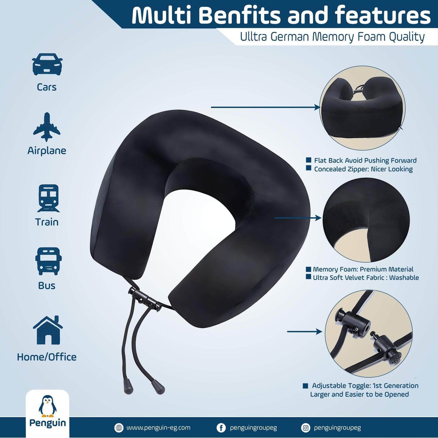 Penguin Group Paramedicals Travel Cervical Neck Pillow