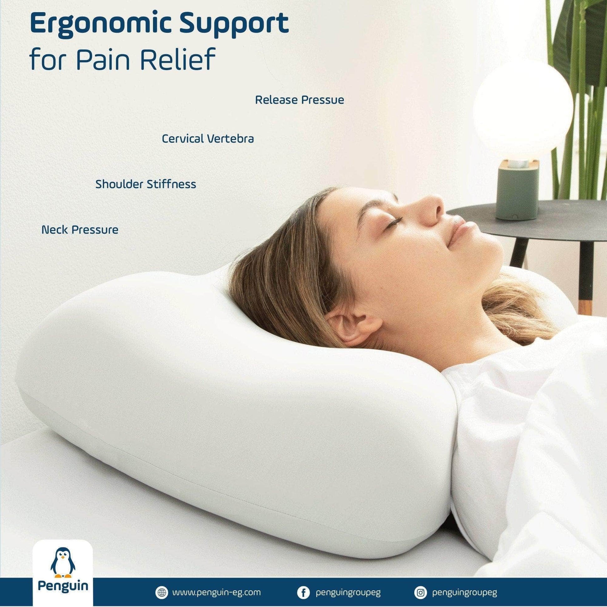 Penguin Group Pillows Butterfly Curved Memory Foam Pillow (Deep-Sleep)