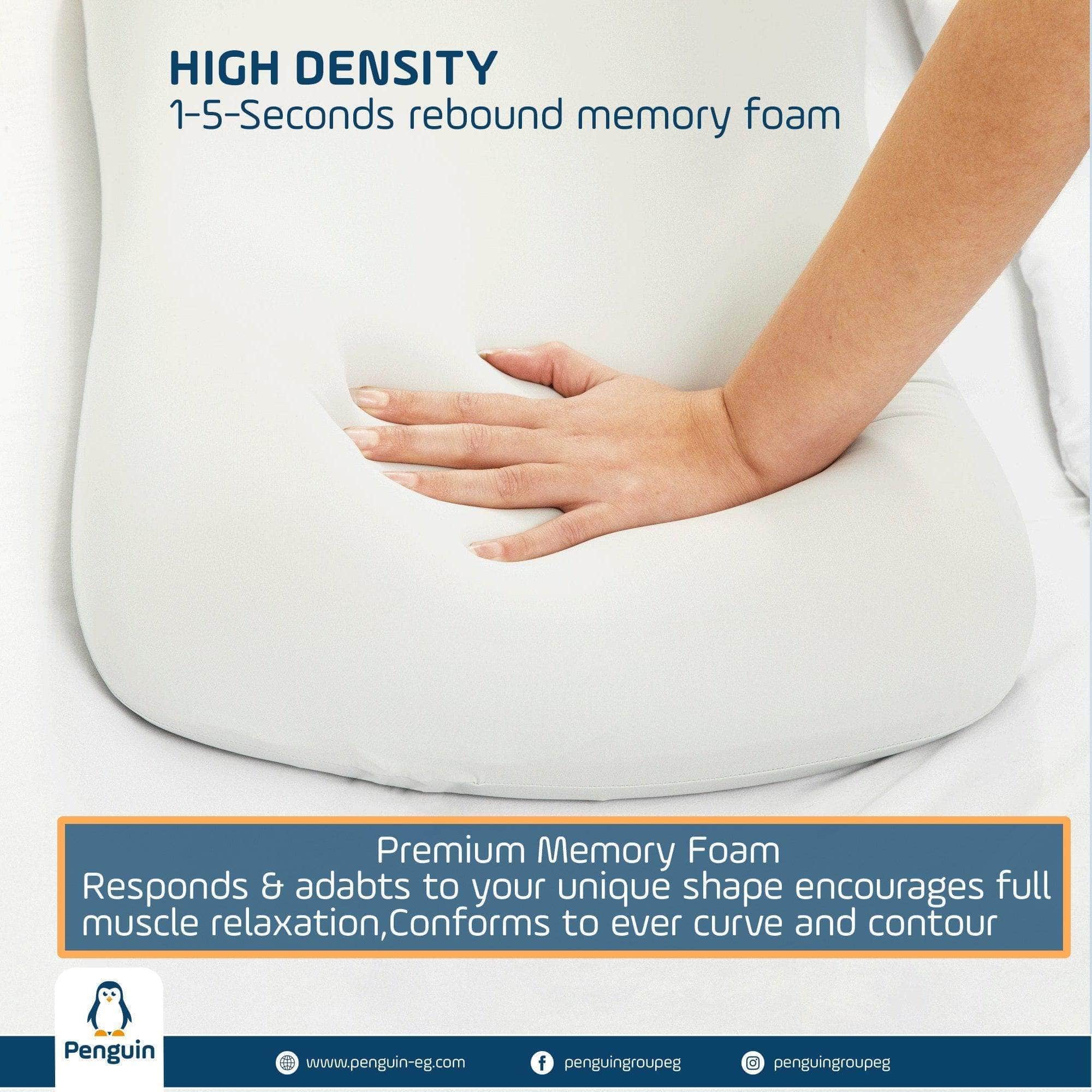 Penguin Group Pillows Butterfly Curved Memory Foam Pillow (Deep-Sleep)