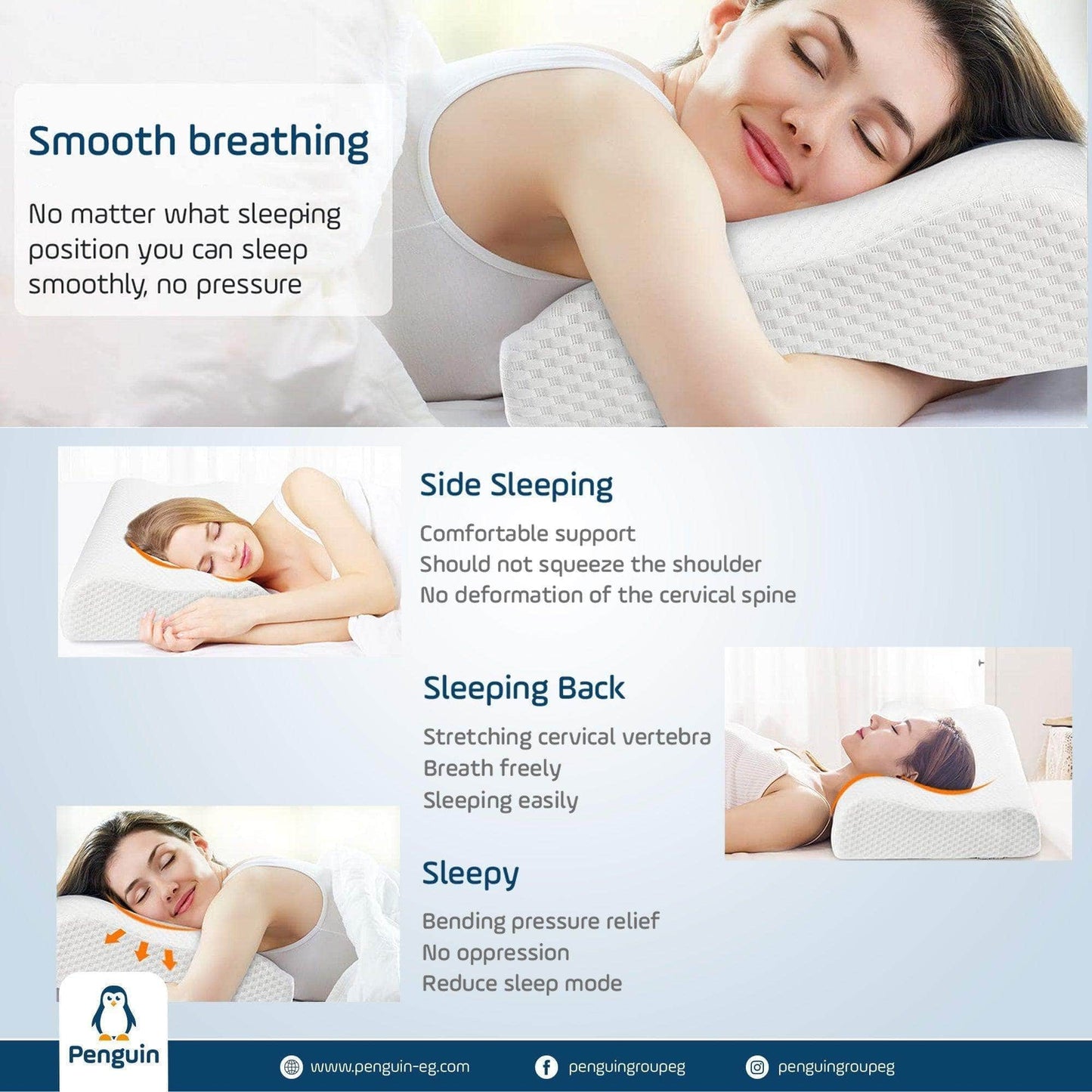 Penguin Group Pillows Contour Memory Foam Pillow