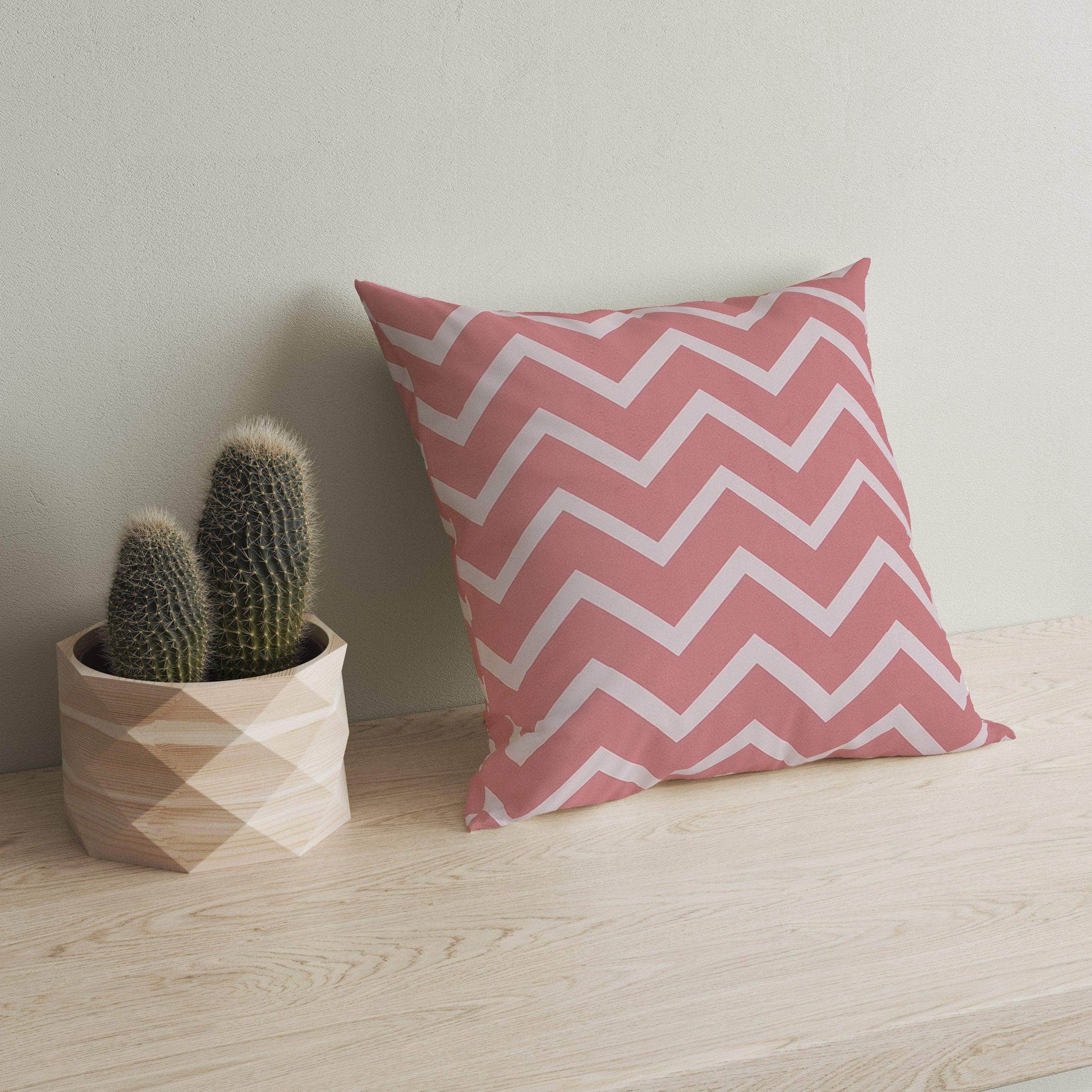 Penguin Group Pillows Pink Zigzag Velvet Throw Pillow