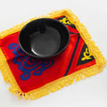 Linen SQ. Golden Tassel Fringe Table Runner  - 25*25 cm