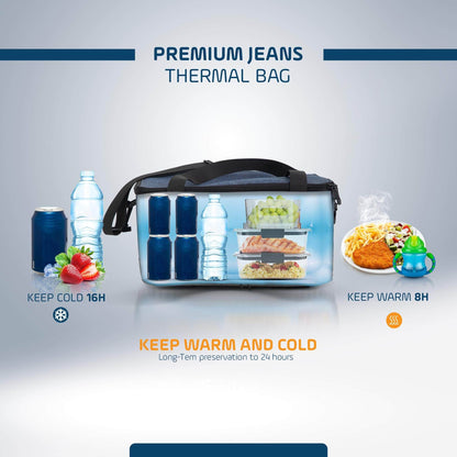Penguin Group Thermal Bag 9 Liters, Exotic Jeans 3X Insulated thermal Bag