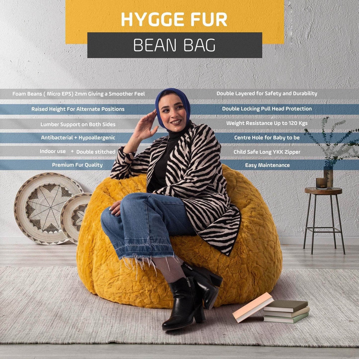 Penguin Group Waterproof Bean Bags Hygge Fur Bean bag