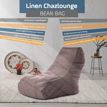 Penguin Group Waterproof Bean Bags Linen Chaise Lounge