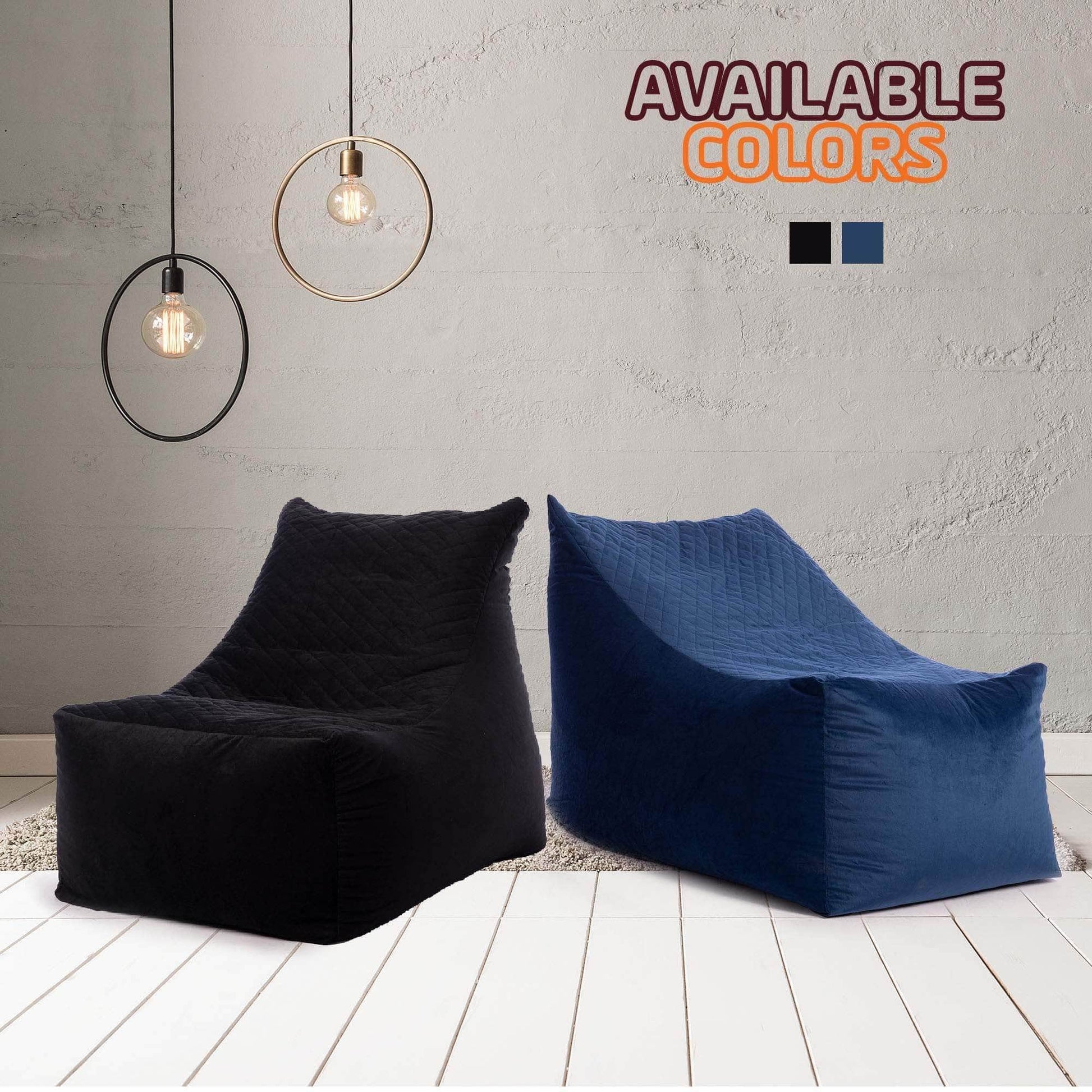 Penguin Group Waterproof Bean Bags Velvet Chaise Lounge