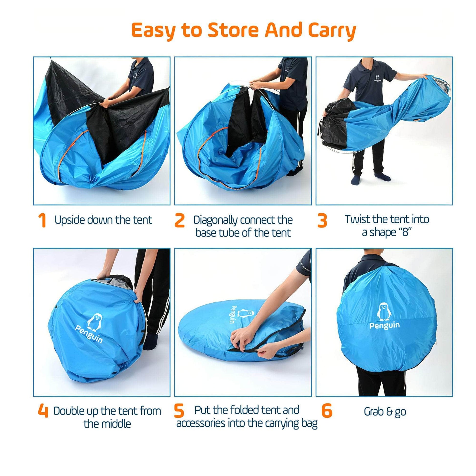 how to fold a tent pop up Standard 1-2 persons Popup Tent – Penguin Group
