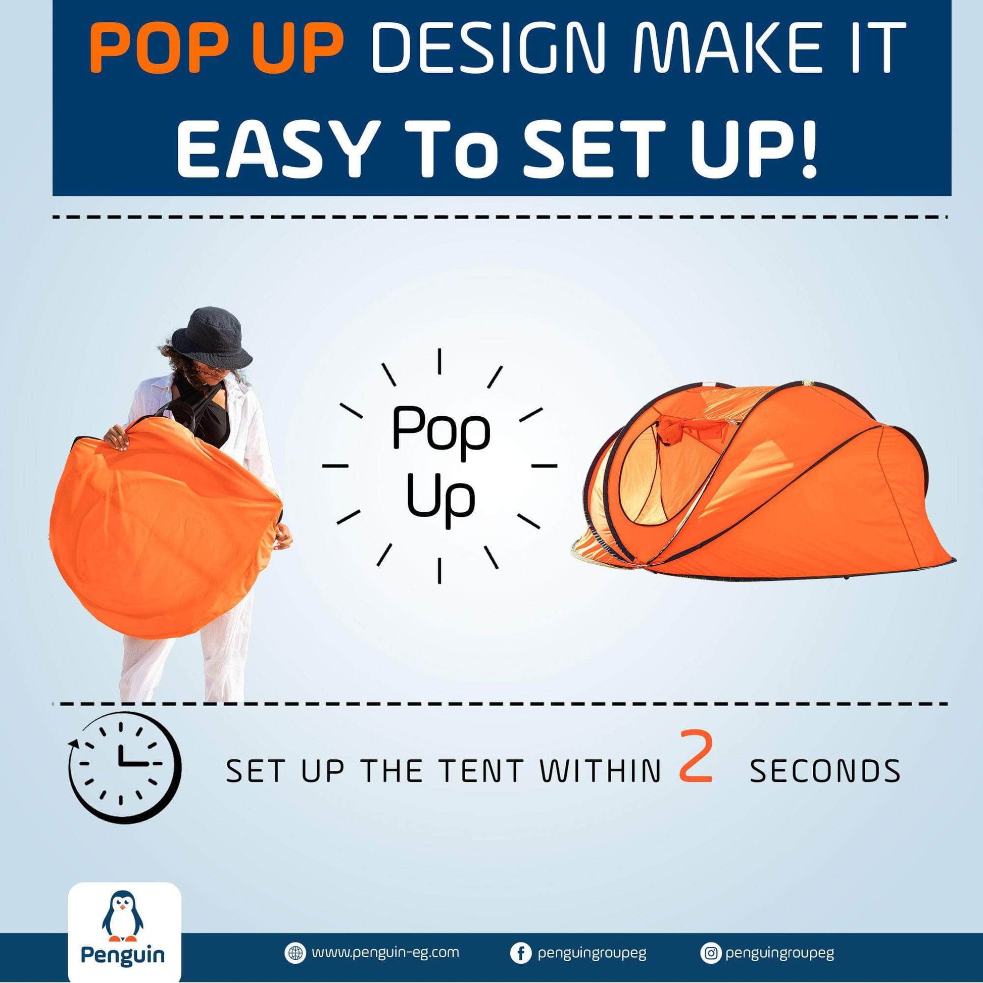 Penguin Standard 4-6 persons Popup Tent